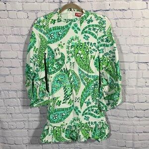 STAUD Carolina Paisley Mini Dress